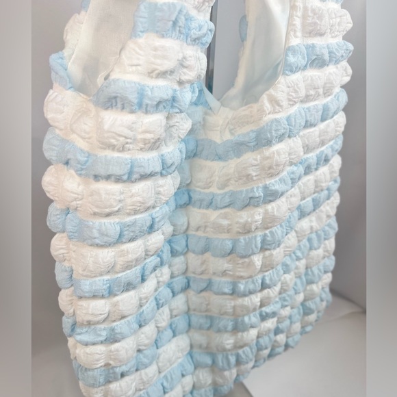 Puffer Tote Bag for Women Quilted Puffy Bubble Hobo Bag Cotton. Nwot - Picture 4 of 10